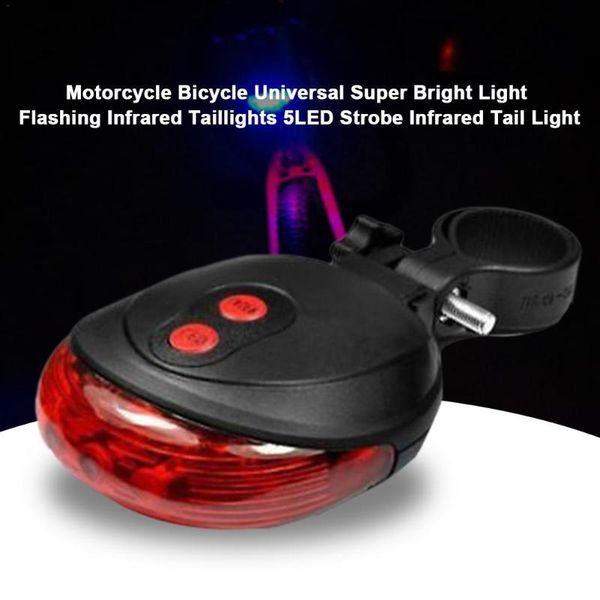 

bicycle bike lights waterproof ipx-ii 5 led cycling warning tail lamp mountain light rear taillight riding accessories