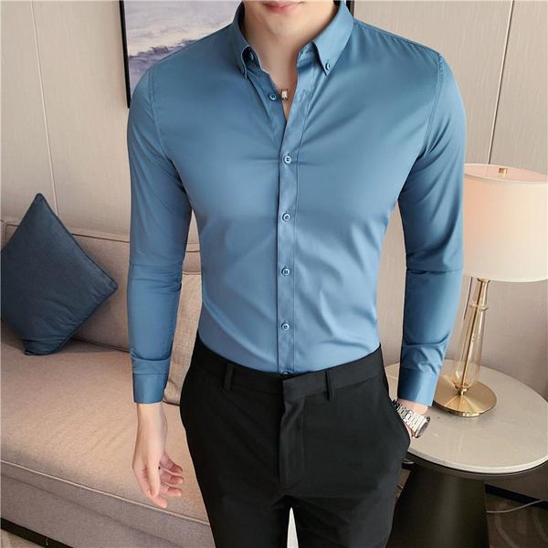 

korean clothes men's dress shirts, White;black