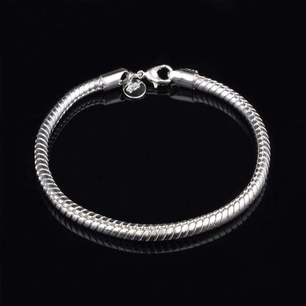 

link, chain silver color snake bones bracelet for women bracelets & bangles, Black