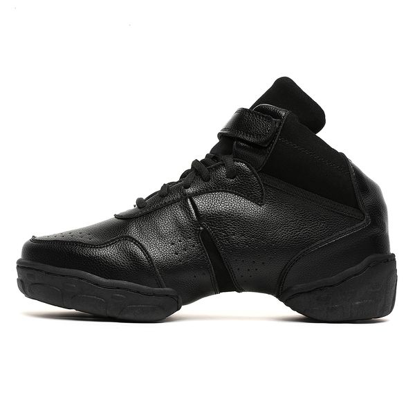 

dance sho square men's and women's soft soled raised chilen's jazz sansha leather adult, Black;white