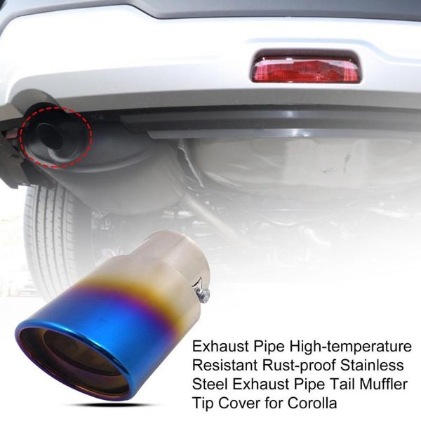 

manifold & parts exhaust pipe high-temperature resistant rust-proof stainless steel tail muffler tip cover for corolla car