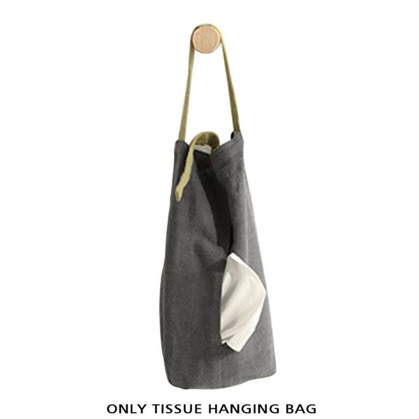 

tissue boxes & napkins home decor durable bedroom napkin holder foldable retro hanging bag cotton linen wall storage car seat office kitchen