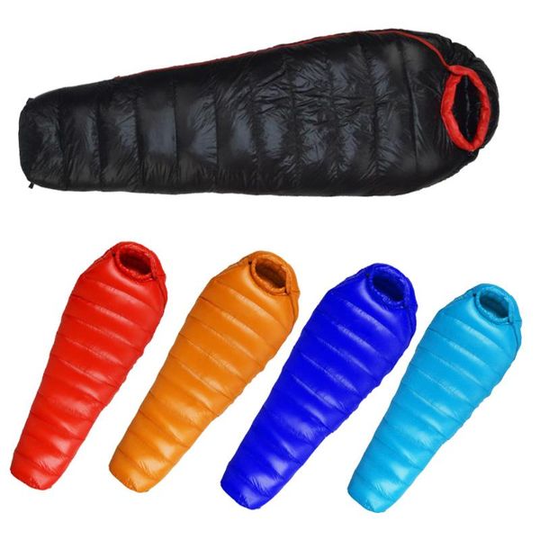 

duck down waterproof camping sleeping bag mummy outdoor splicing single bags