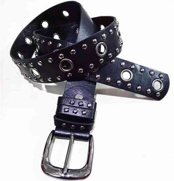 

belts 9389 da aimei yiyuan womens belt decorative fashion simple nailed trouser, Black;brown