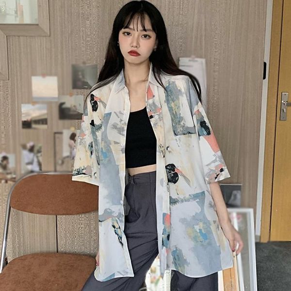 

women's blouses & shirts etosell fashion print loose casual short sleeve women chiffon shirt summer blouse, White