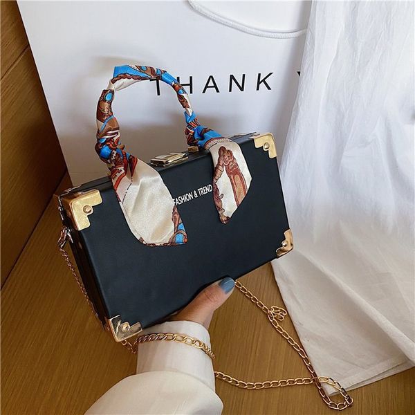 

2021 new fashion version of red net silk korean square style french niche small scarf box western ins bag portable messenger ohjnc