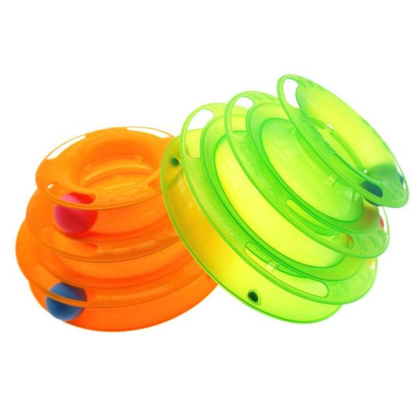 

cat toys pet toy three levels tower tracks disc intelligence pay for kids ball interactive training amusement plate