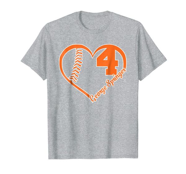 

george springer heart number t-shirt - apparel, White;black