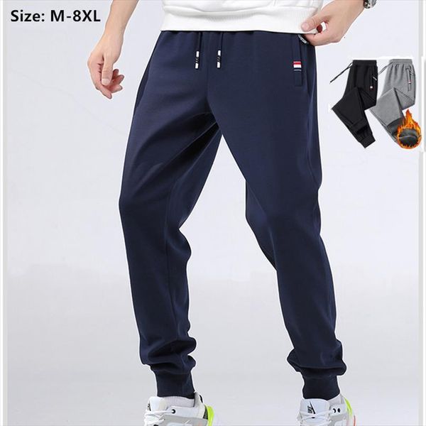 

sport running jogging trousers women pants students sweatpants black blue grey plus size 5xl 6xl 7xl 8xl fleece winter