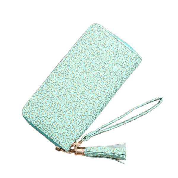 

wallets fashion long ladies purse clutch mobile phone bag tassel card holder, Red;black
