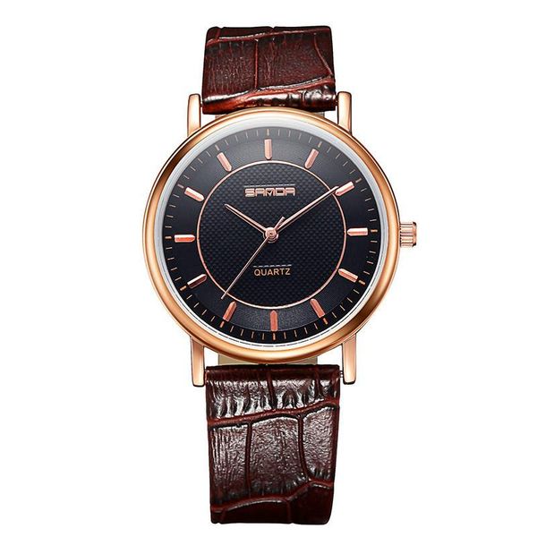 

korean fashion couple watch men women belt pair watches clock waterproof student reloj hombre mujer montre wristwatches, Slivery;brown