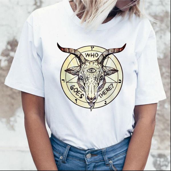 

summer ms. women t shirt print satan evil reaper funny horror tee satanism for spirit halloween skull, White
