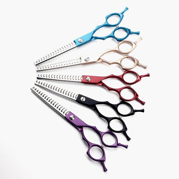 

hair scissors 6.5 inch 17 teeth straight groomer shear jp 440c stainless steel thinning dog