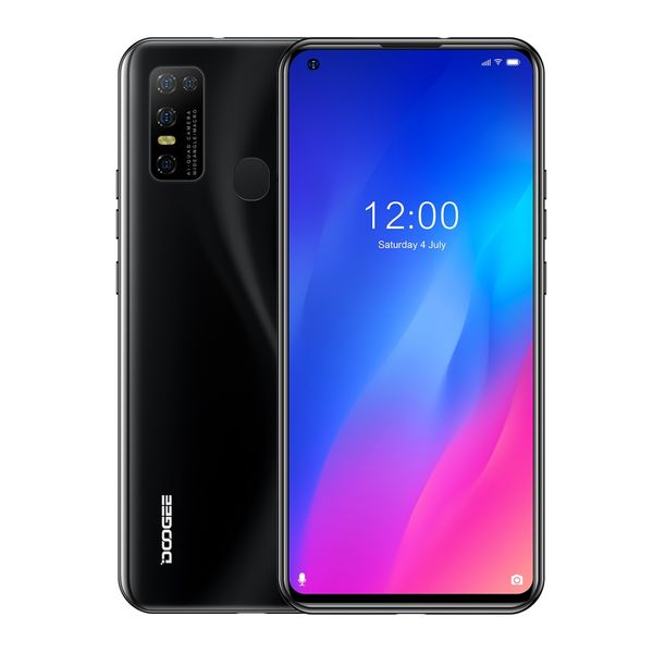 

doogee n30, 4gb+128gb quad back cameras, face id & fingerprint identification, 4180mah battery, 6.55 inch pole-notch screen android 10