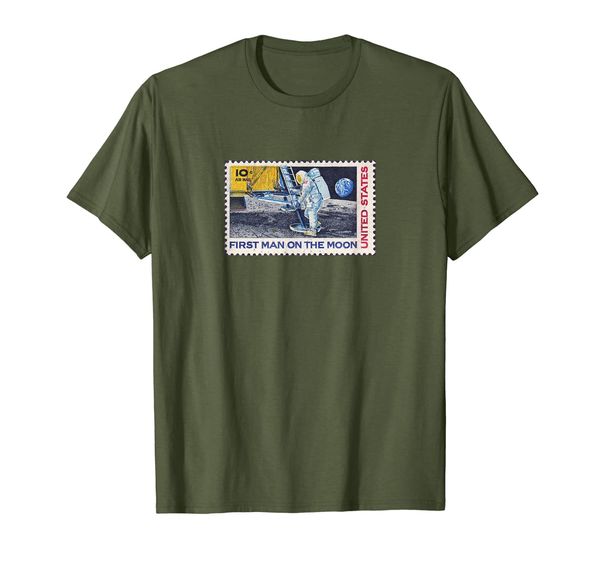 

Apollo 11 50th First Man on the Moon Stamp Retro Vintage T-Shirt, Mainly pictures