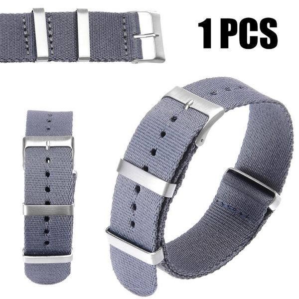 

watch bands 22mm military nylon strap fashion casual sport wrist band men women adjustable replacement belt, Black;brown
