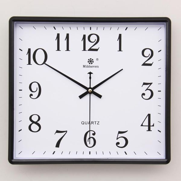 

wall clocks square shape art creative clock modern design simple large digital silent reloj pared home decoration eb5wc