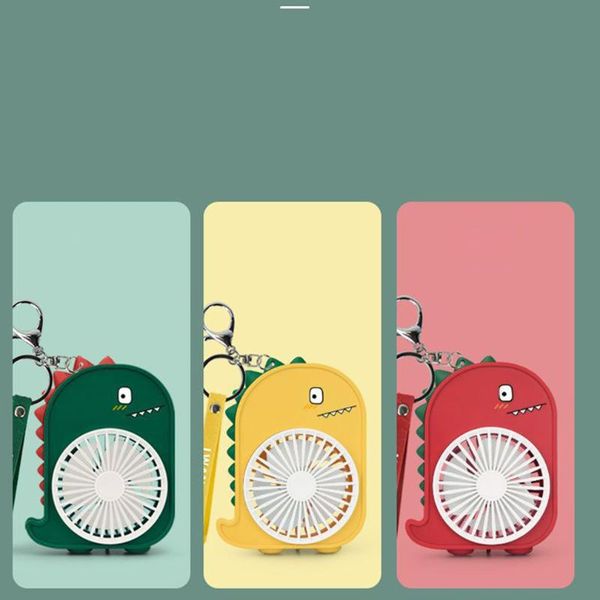

electric fans portable handheld mini fan deskhanging 2 speed usb rechargeable net cover dinosaur shape for summer