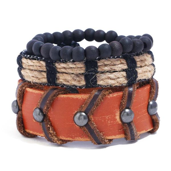 

cuff fashion punk jewelry vintage genuine leather bracelets for men diy style accept customer designs bangle bracelet, White