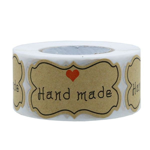 

handmade stickers roll adhesive labels seals small business decorative sealing for christmas gifts round envelopes gift decoration 1221404