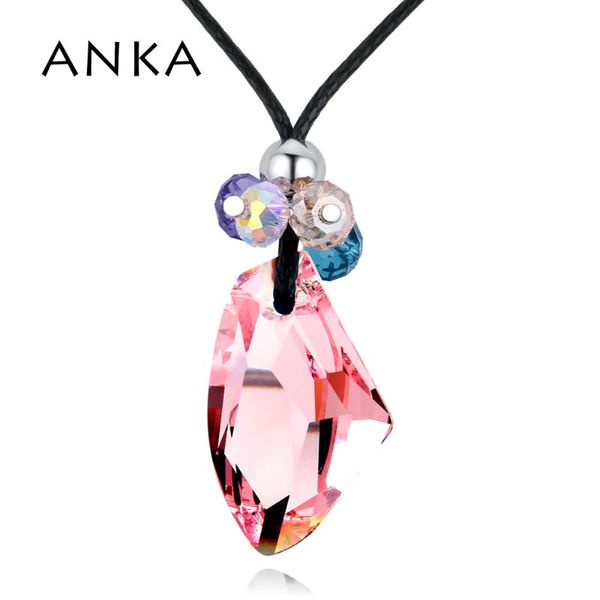 

pendant necklaces anka austrian drop crystal necklace simple style for women wedding gift crystals from austria #132366, Silver