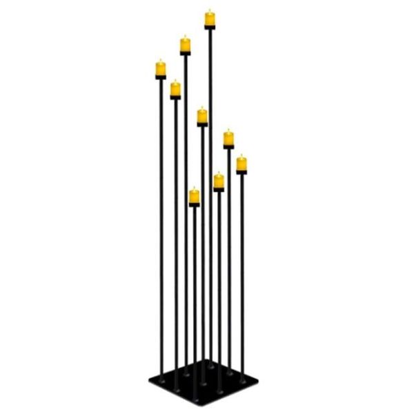 

candle holders 10pcs) design 9 arms black metal candelabra for wedding table centerpieces backdrop qq491