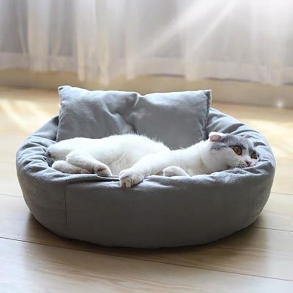 

round cat beds house soft pet dog bed for dogs basket products cushion mat animals sleeping sofa comfortable & furniture