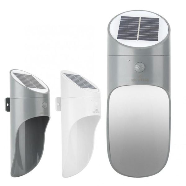 

solar powered wall lamp ip65 waterproof with body induction light for garden courtyard street outdoor lamps