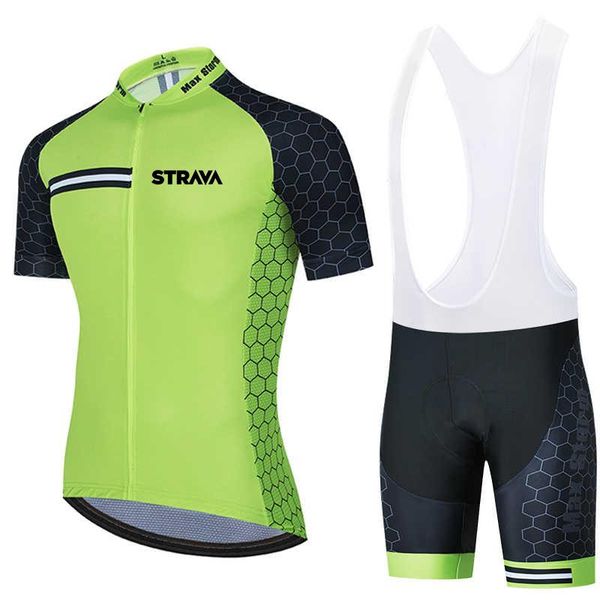 

racing sets strava pro team uniform bike jersey set cycling clothing for men breathable anti-uv bicycle short sleeve bib pants mtb suit, Black;blue