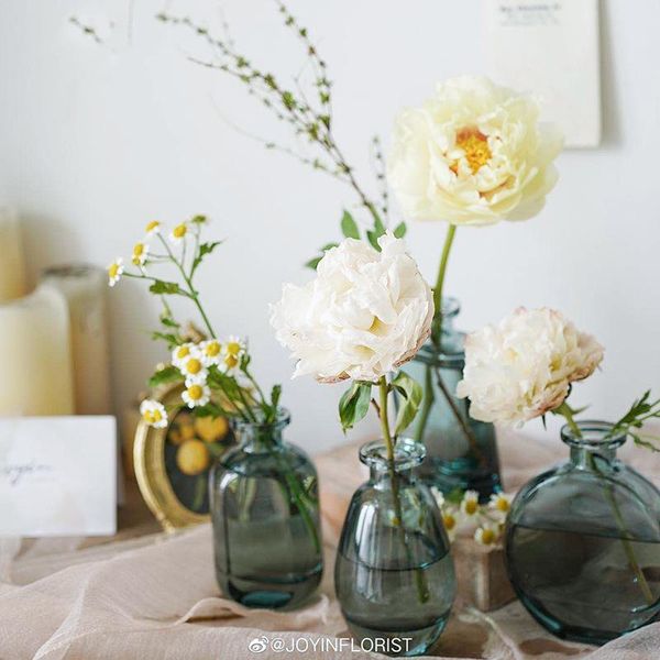 

vases retro green glass vase decoration home