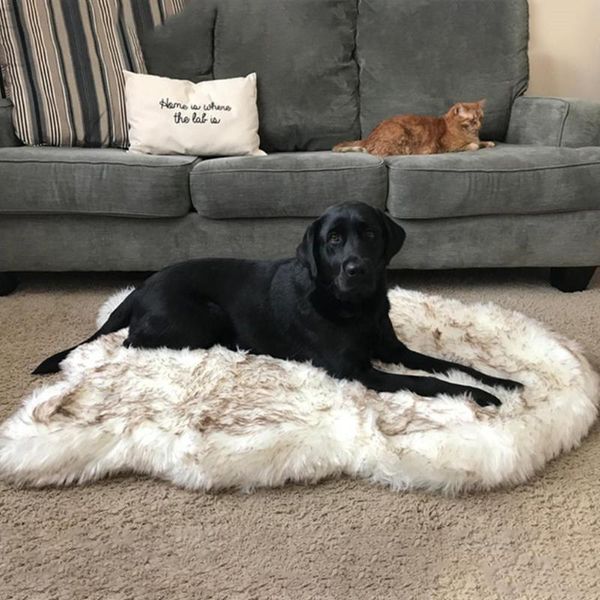 

kennels & pens vip link-pet dog bed mat faux fur plush cushion super soft puppy rest blanket cat
