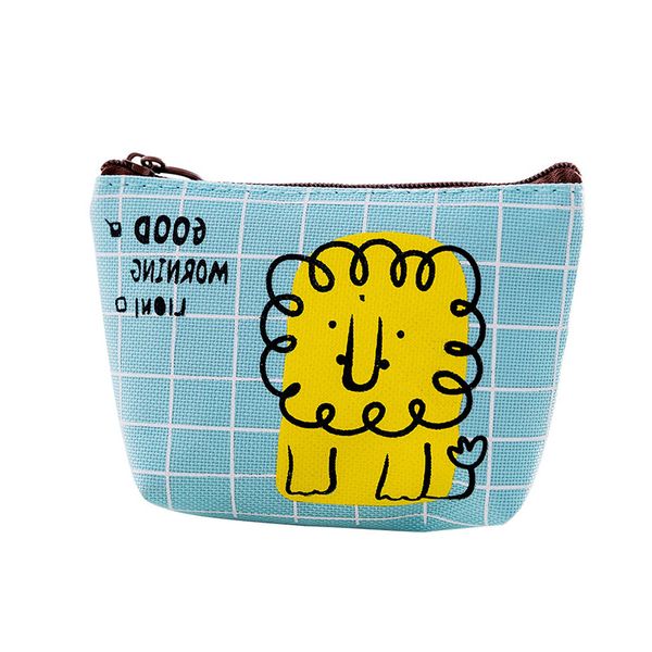 Moda estilo coreano mulheres pequenas zíper por atacado bolsas animal desenhos animados impressão de gato bonito moeda bolsa para meninas