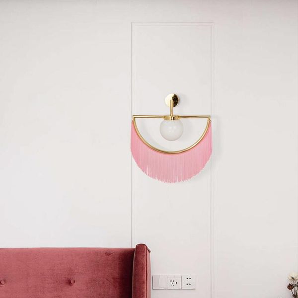 

wall lamp modern minimalist living room tassel corridor aisle decoration romantic bedroom bedside