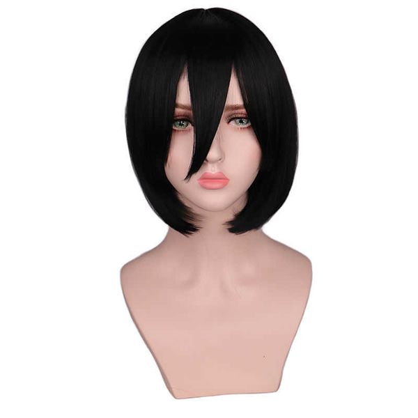 

black face trimming attack giant sanli cos universal animation cosplay wig