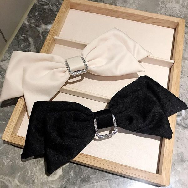 

hair clips & barrettes korean fabric bow clip crystal spring hairpins luxulry jewelry headband wedding accessories for women 2021, Golden;silver