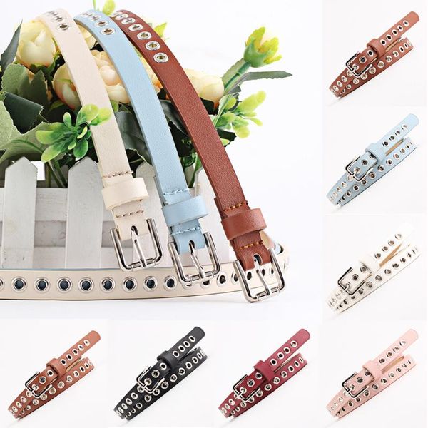 

belts fashion female belt metal buckle woman faux leather for pant dress waistband square decorate gifts, Black;brown