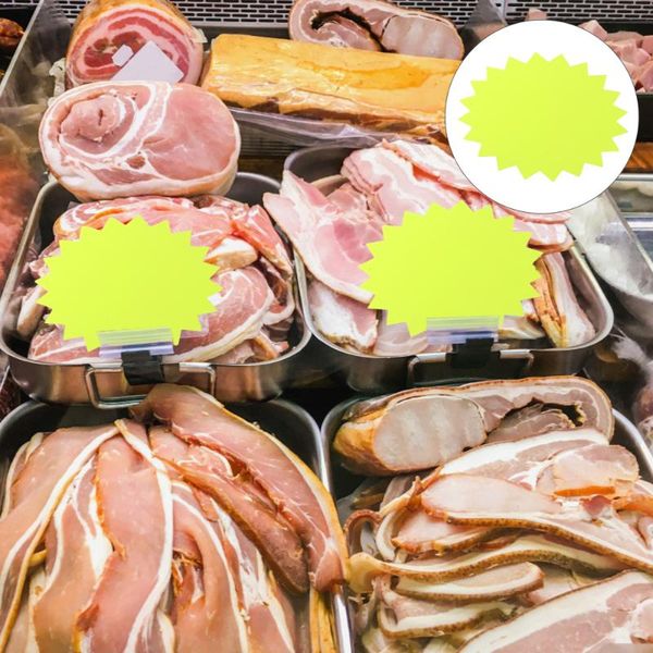 

80pcs starburst shaped price tag price signs paper blank advertising paper