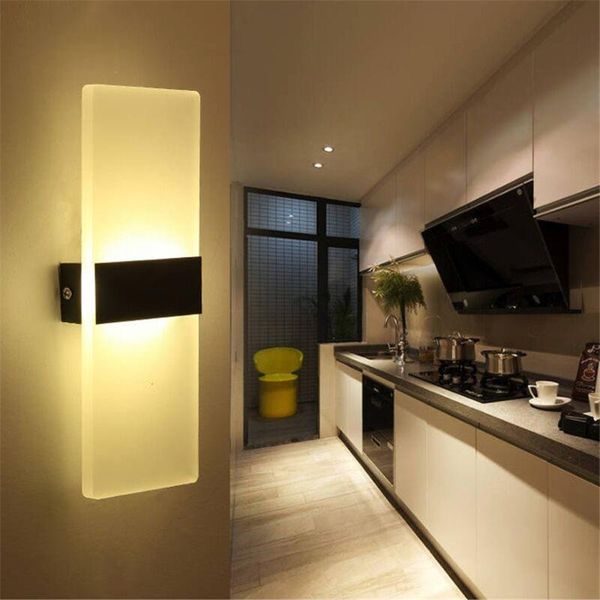 

wall lamp modern led acrylic sconces lighting 3w/5w/6w ac85-265v bedroom corridor night light for stairs bathroom indoor lightin