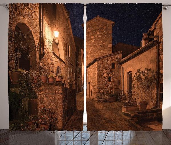 

curtain & drapes vintage curtains street of aged antique tuff city with stone house structures roman cityscape living room bedroom window