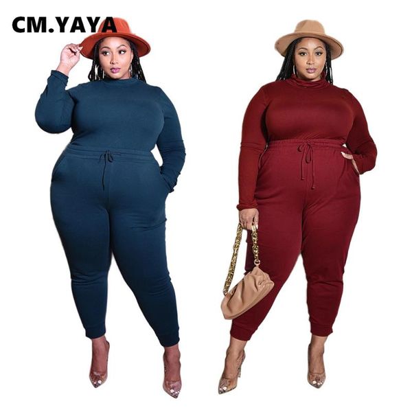 

plus size tracksuits cm.yaya l-5xl two piece set for women
