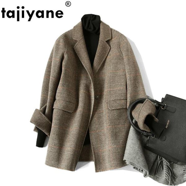 

women's wool & blends autumn spring coat women clothes 2021 coats and jackets korean vintage woolen jacket outwear abrigo mujer zt2545, Black