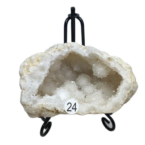 Oggetti decorativi Figurine Cluster di cristallo bianco naturale Agata Geode Scatola di gioielli ruvida Point Healing Home Decor Gift