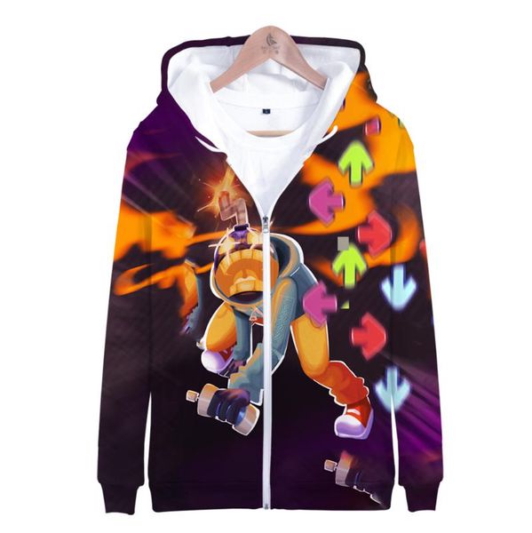 

men's hoodies & sweatshirts video game friday night funkin 3d zipper hoodie sweatshirt women/men long sleeve hip hop streetwear plus, Black
