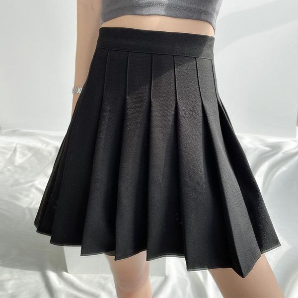 

skirts 2021 arrivals jk style pleated skirt, Black