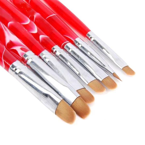 

nail art kits 7pcs/set uv gel brush polish painting pen kit for salon manicure diy