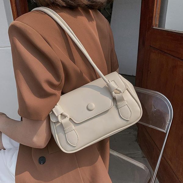 

evening bags pu leather small square bag for women 2021 summer travel trends shoulder simple casual purses handbags ins underarm pack