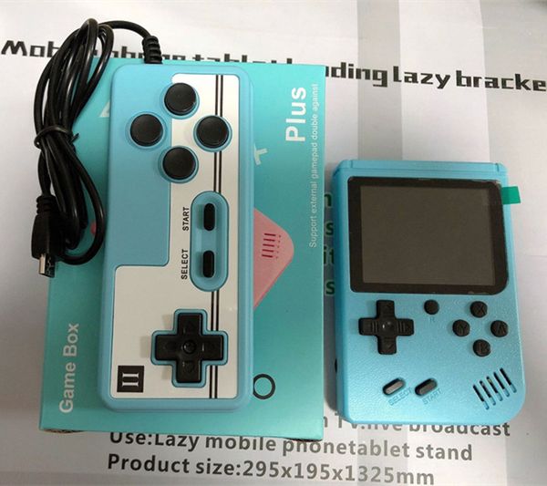 

2021 double portable game players nostalgic host retro video gaming console player can store 800 in 1 8bit 3.0inch colorful lcd cradle with