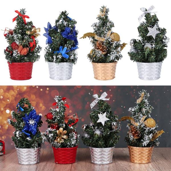 

christmas decorations 20cm mini tree aritificial plant xmas deskornament gifts party home decoration accessories
