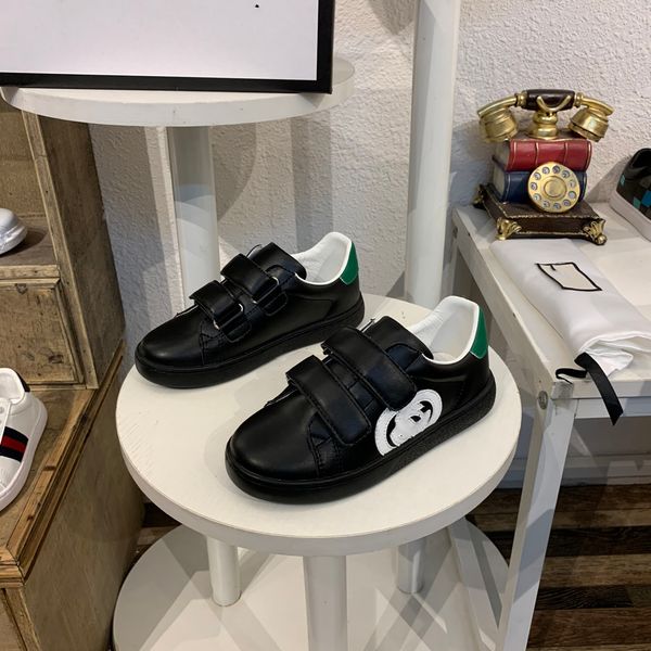 

autumn ands winter baby high-end velcro sneakers for boys and girls anti-kick-toe children's rubber shoes canvas shoes high-quality chi, Black