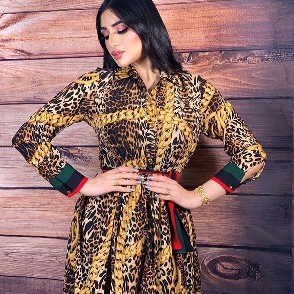 

ethnic clothing leopard printing abaya dubai turkey islam saudi arabic muslim dress for women kaftan mujer robe longue femme vestidos, Red